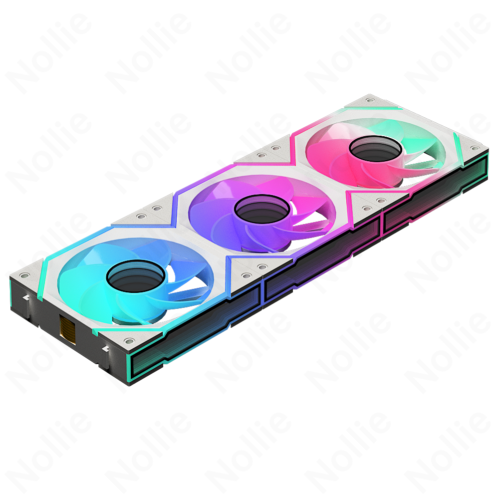 Nollie FAN GC120 ARGB Cooling Fan Modular Stackable Splicing PWM Silent 120mm RGB Fans 26LED