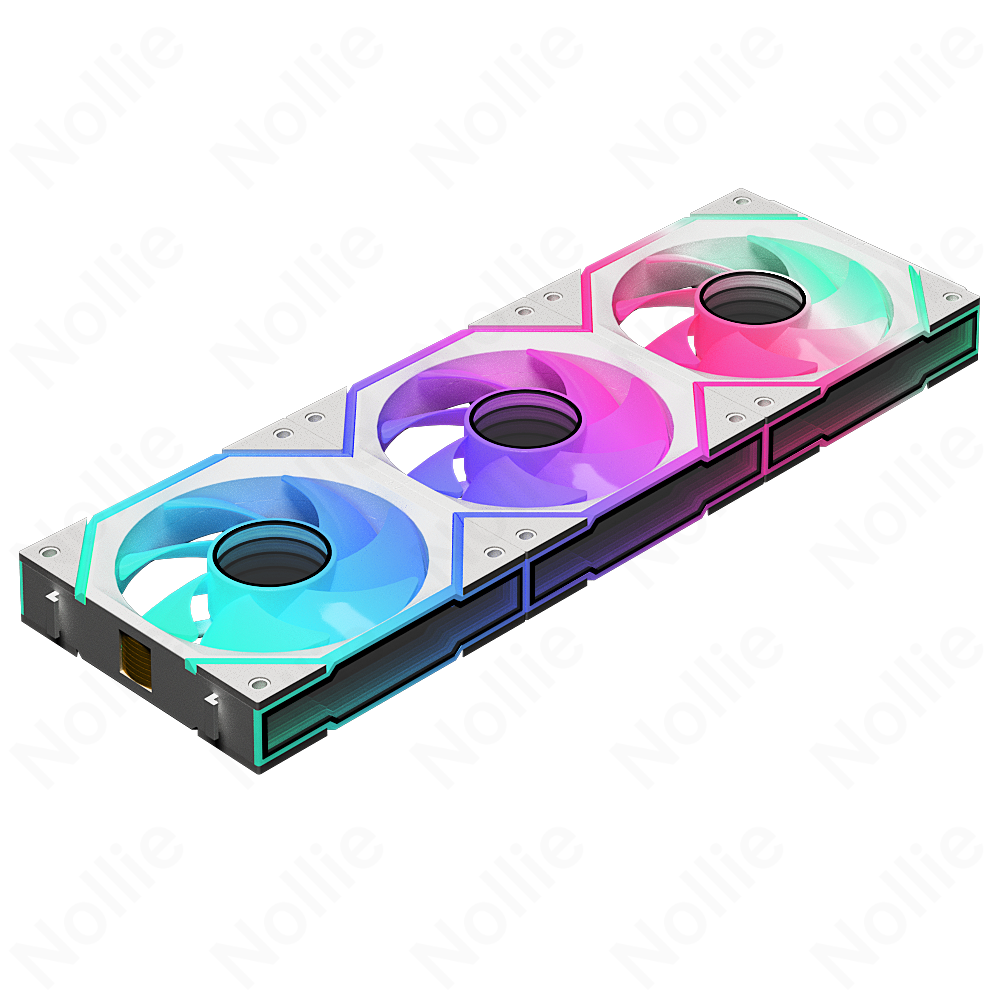 Nollie FAN GC120 ARGB Cooling Fan Modular Stackable Splicing PWM Silent 120mm RGB Fans 26LED